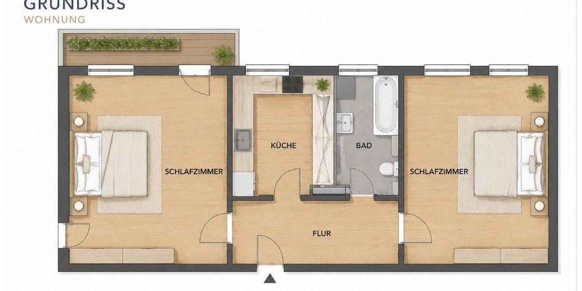 Etagenwohnung Frankfurt am Main / Niederrad Niederrad - 2 Zimmer, 49 m&sup2;, 245.000&euro; | Angebot:26918114