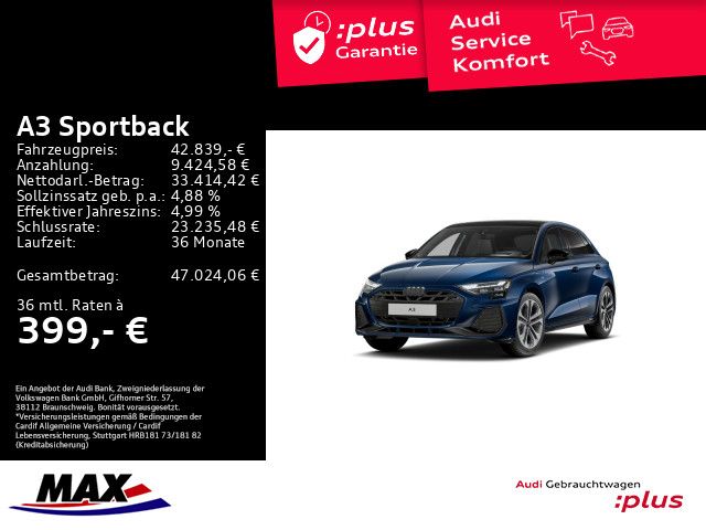 Audi A3 4.450 km 42.839 &euro; Offenbach am Main 63071