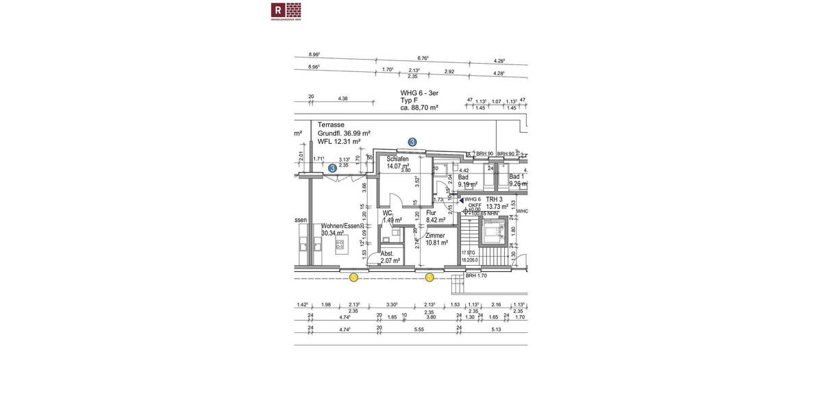 Etagenwohnung Frankfurt Sachsenhausen - 3 Zimmer, 89 m&sup2;, 1.800&euro; | Angebot:26881766