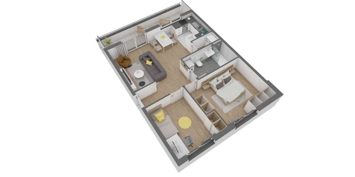 Etagenwohnung Offenbach am Main Bürgel - 3 Zimmer, 69 m&sup2;, 436.070&euro; | Angebot:26835196