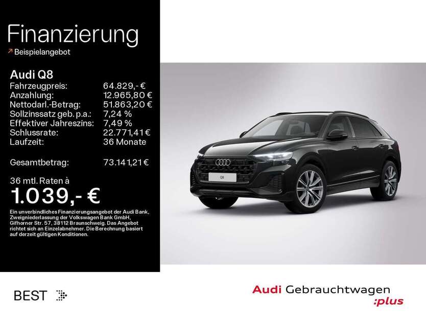 Audi Q8 22.900 km 64.829 € Mühlheim a. Main 63165