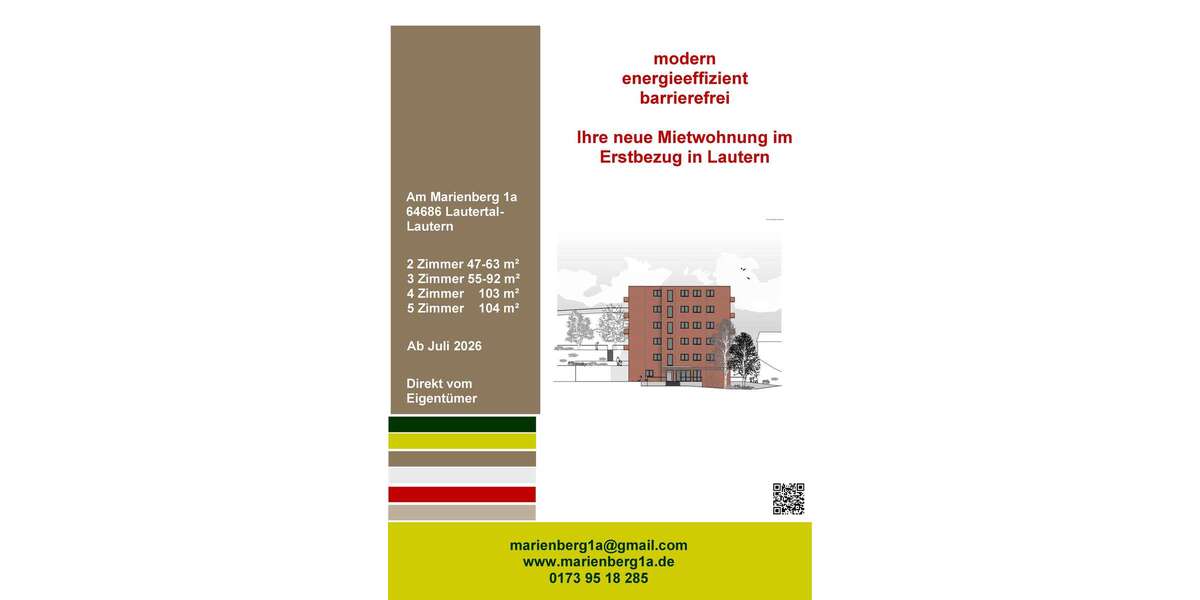 Etagenwohnung Lautertal Lautern - 4 Zimmer, 103 m&sup2;, 1.480&euro; | Angebot:25049225