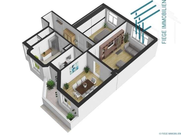 Etagenwohnung Offenbach am Main Buchrain - 3 Zimmer, 90 m&sup2;, 1.025&euro; | Angebot:26726266