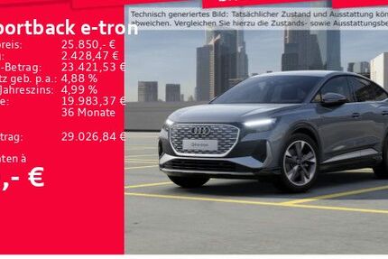 Audi Q4 e-tron 36.395 km 25.850 &euro; Frankfurt am Main 60314