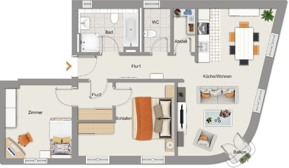 albero:) Altbauflair - modern und pfiffig geschnitten 3 zimmer