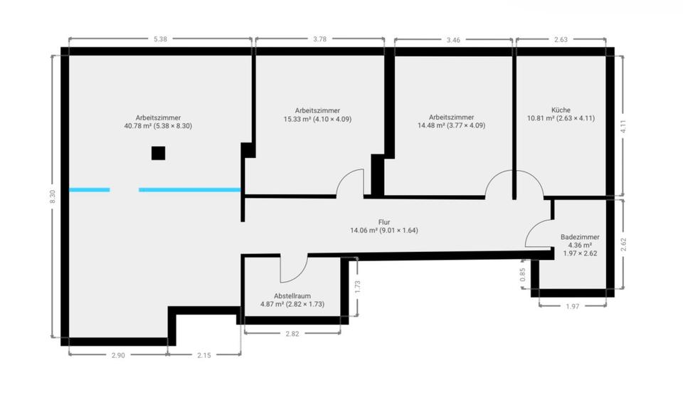 Gewerbefläche Büro- Praxisräume in DA-Bessungen zu vermieten zimmer