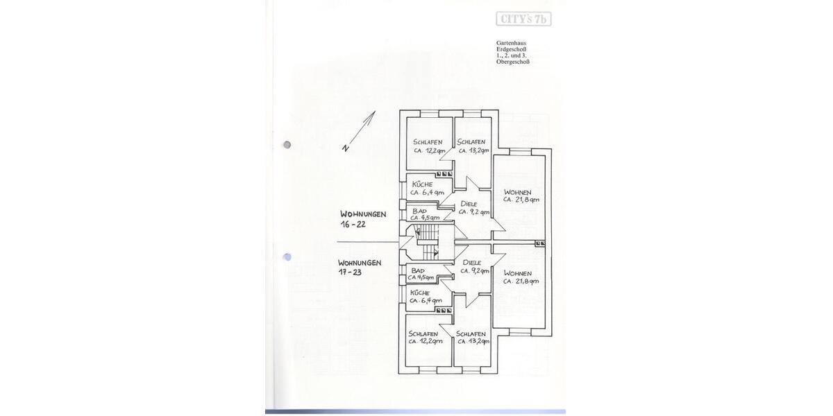Etagenwohnung Frankfurt am Main Nordend Ost - 3 Zimmer, 68 m&sup2;, 460.000&euro; | Angebot:26665301