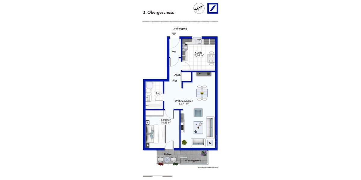 Etagenwohnung Bensheim - 2 Zimmer, 78 m&sup2;, 195.000&euro; | Angebot:25608003