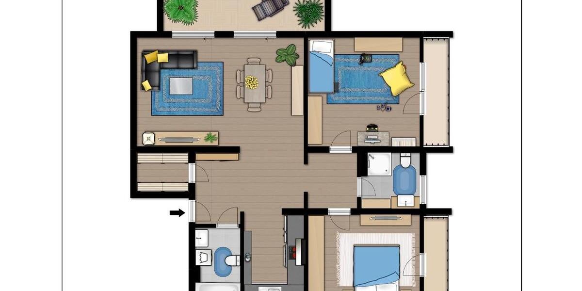 Etagenwohnung Groß-Umstadt Umstadt - 3 Zimmer, 104 m&sup2;, 1.150&euro; | Angebot:26225881