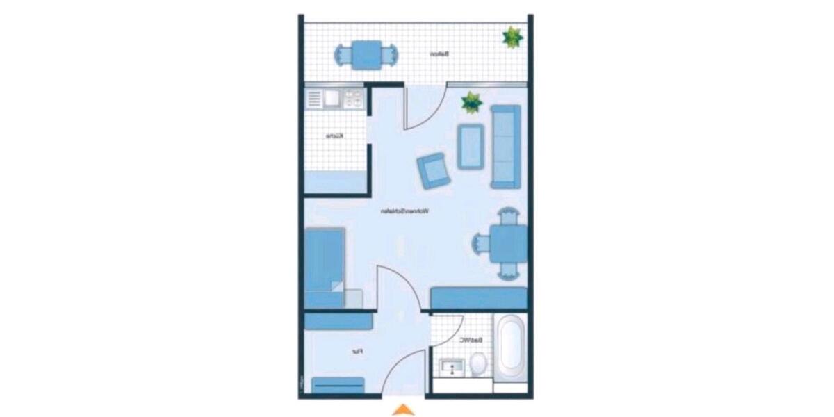 Etagenwohnung Frankfurt am Main Nied - 1 Zimmer, 34 m&sup2;, 148.900&euro; | Angebot:26962282