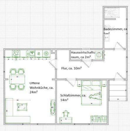 Hochparterre Biblis - 2 Zimmer, 55 m&sup2;, 750&euro; | Angebot:26644187