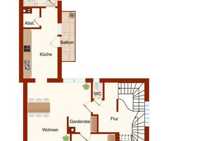 Wohnung Bürstadt - 2.5 Zimmer, 74 m&sup2;, 940&euro; | Angebot:26457608