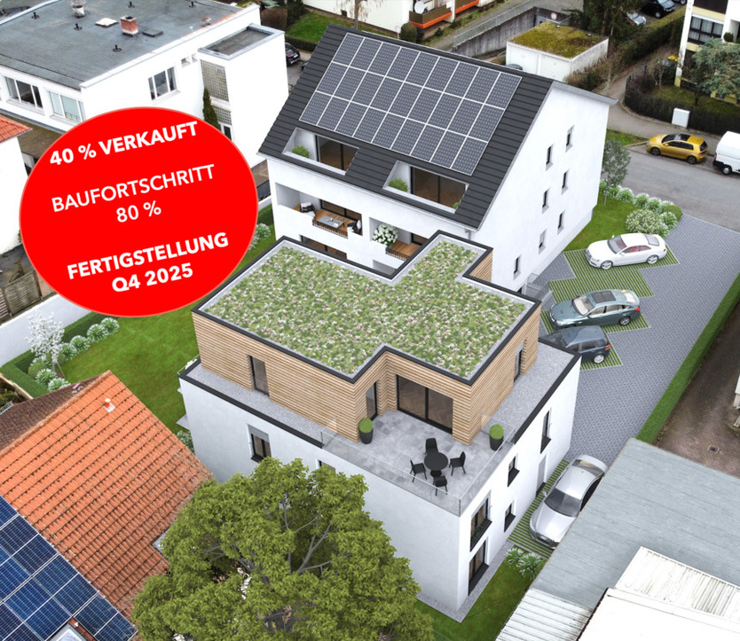 NEUBAU-ERSTBEZUG: Top moderne 3-Zimmerwohnung mit eigenem Garten und Terrasse - KfW-Effizienzhaus-40
