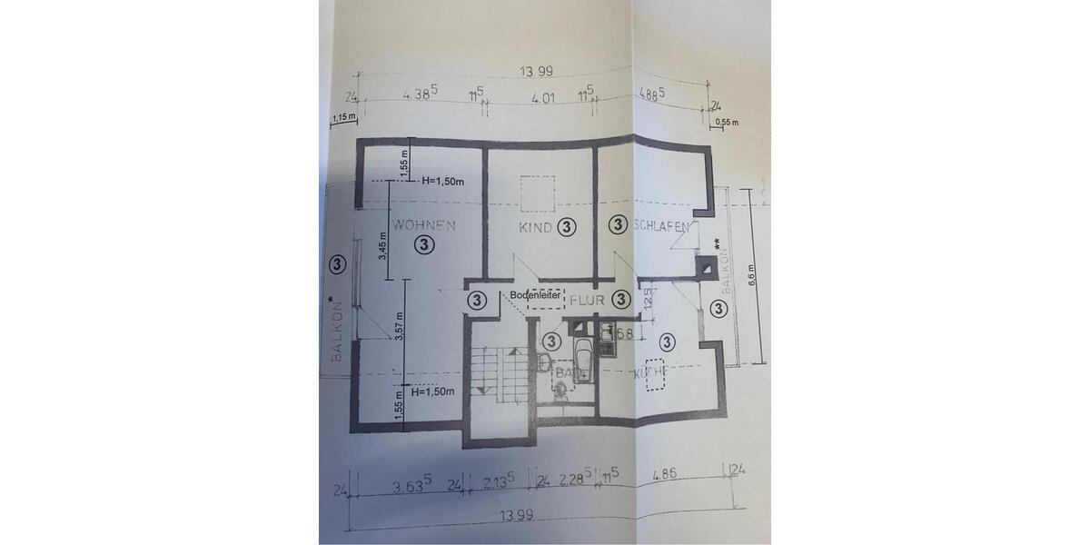 Dachgeschoßwohnung Seeheim-Jugenheim Jugenheim - 3 Zimmer, 85 m&sup2;, 1.050&euro; | Angebot:24835541