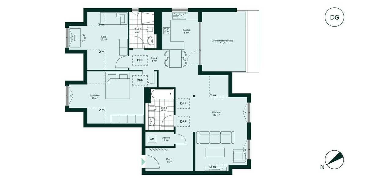 Etagenwohnung Bensheim - 3 Zimmer, 107 m&sup2;, 649.900&euro; | Angebot:25957377