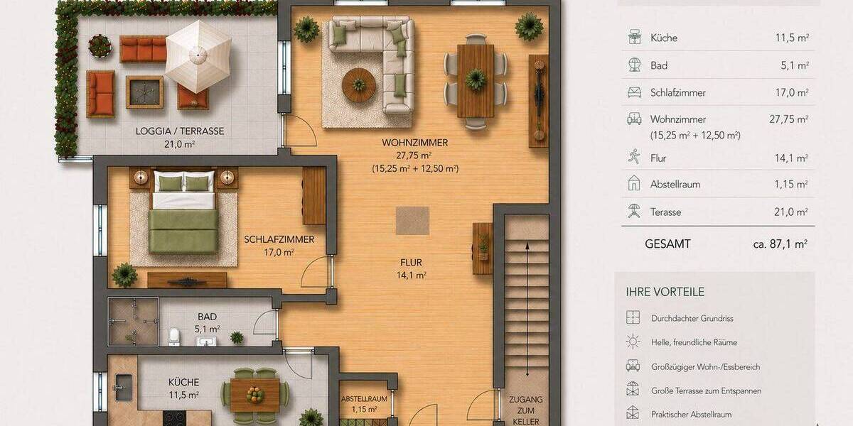 Etagenwohnung Mörfelden-Walldorf Walldorf - 2 Zimmer, 88 m&sup2;, 1.150&euro; | Angebot:26330460