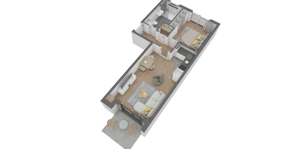 Etagenwohnung Offenbach am Main Bürgel - 2 Zimmer, 46 m&sup2;, 269.620&euro; | Angebot:26835209