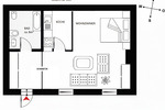 Erdgeschoßwohnung Frankfurt am Main Innenstadt 3 - 1 Zimmer, 50 m&sup2;, 790&euro; | Angebot:25104457