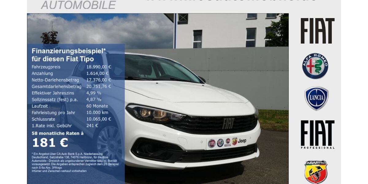 Fiat Tipo 14.800 km 18.990 € Dreieich 63303