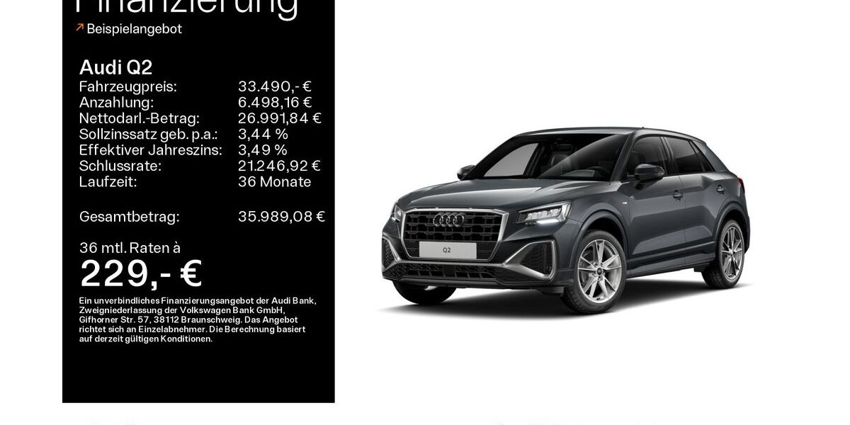 Audi Q2 2.662 km 33.490 &euro; Hofheim 65719