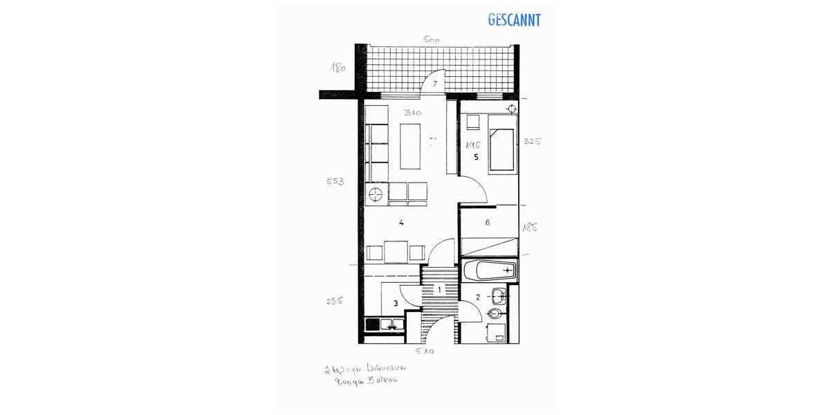 Etagenwohnung Frankfurt am Main Niederrad - 2 Zimmer, 44 m&sup2;, 220.000&euro; | Angebot:25080353