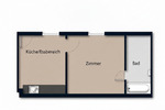 Etagenwohnung Mainz Weisenau - 2 Zimmer, 42 m&sup2;, 820&euro; | Angebot:26036691