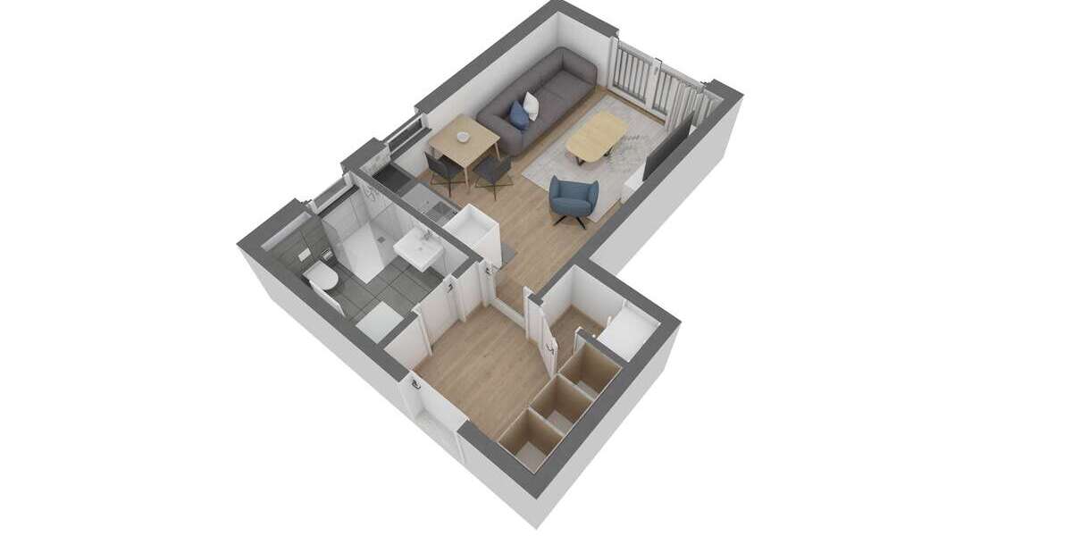 Etagenwohnung Offenbach am Main Bürgel - 1 Zimmer, 27 m&sup2;, 158.840&euro; | Angebot:26835188