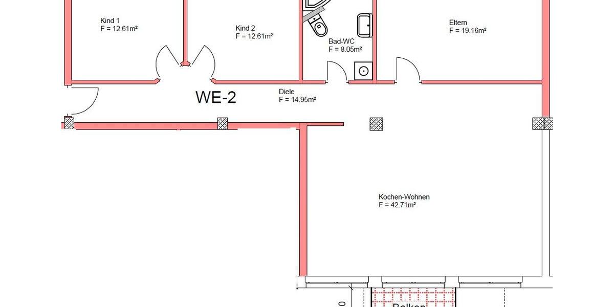 Etagenwohnung Münster (Hessen) - 4 Zimmer, 113 m&sup2;, 1.200&euro; | Angebot:26337429