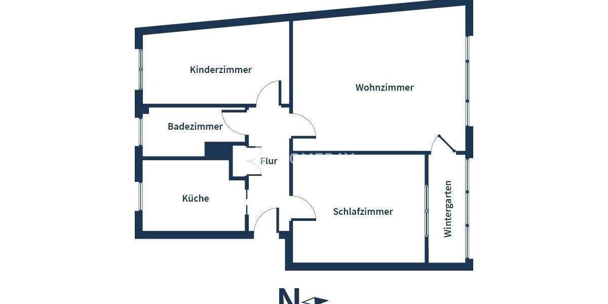 Gepflegte 3-Zimmer-Wohnung mit Wintergarten in guter Lage 3 zimmer