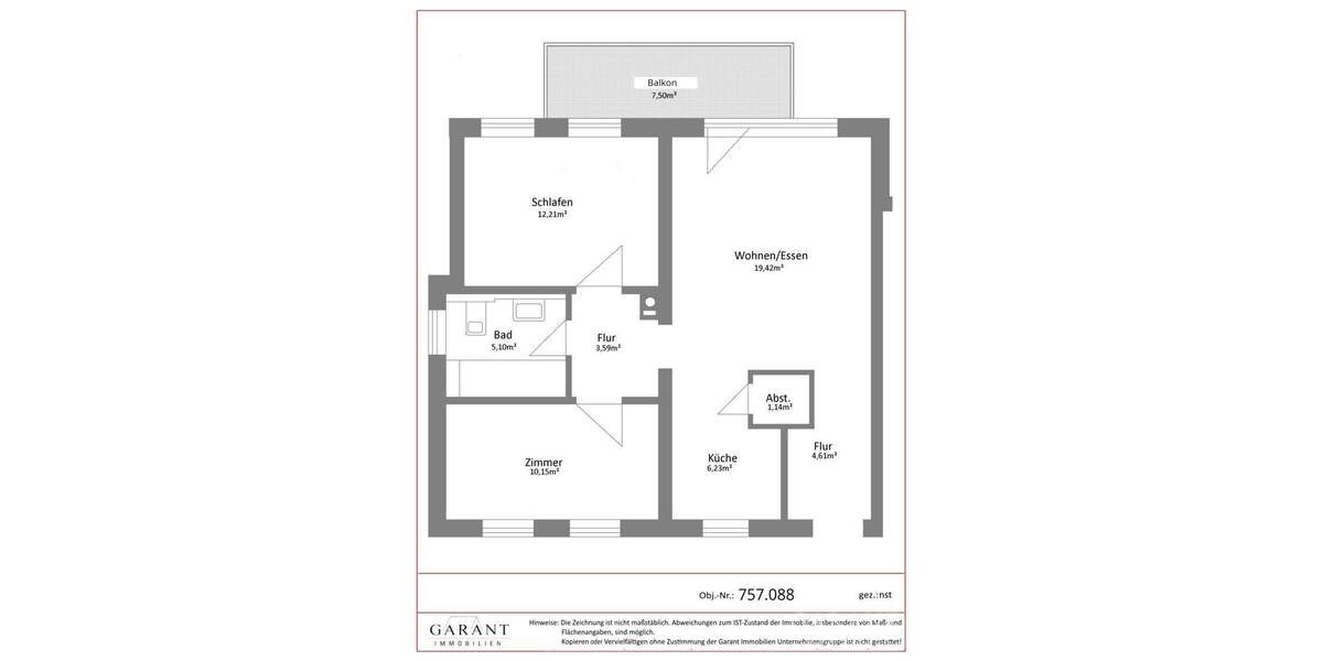 Etagenwohnung Eppertshausen - 3 Zimmer, 63 m&sup2;, 225.000&euro; | Angebot:25730295
