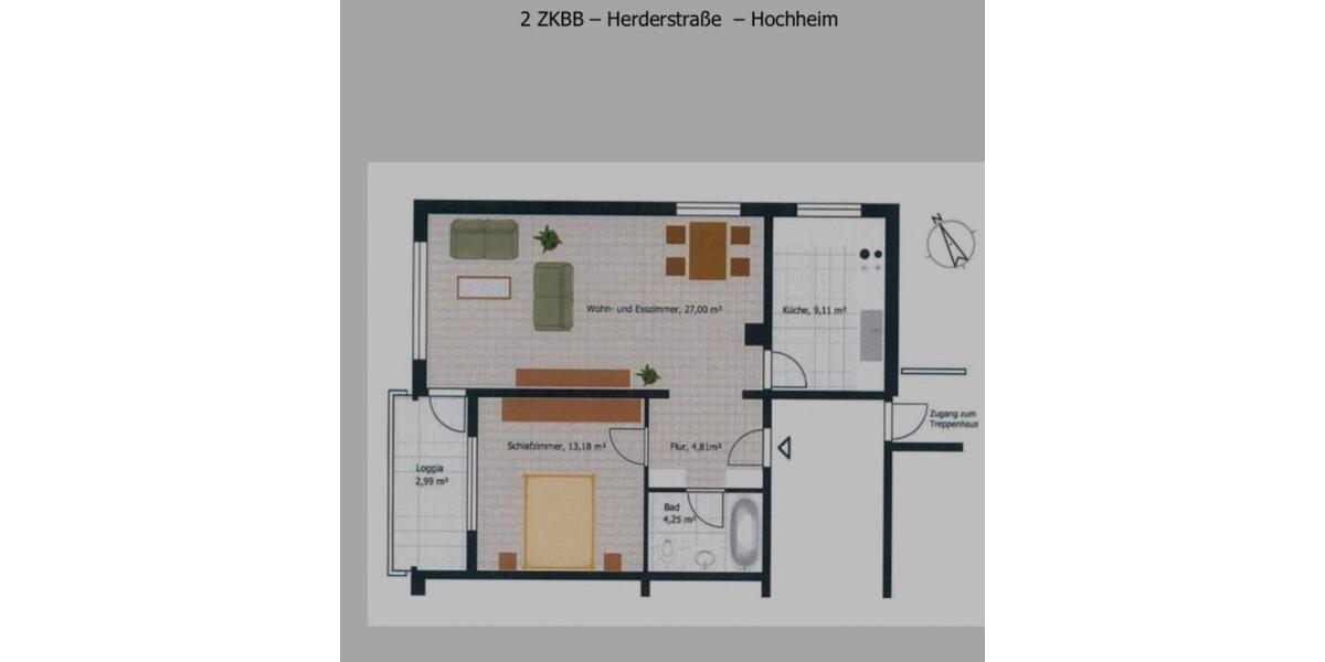 Etagenwohnung Hochheim am Main - 2 Zimmer, 62 m&sup2;, 225.000&euro; | Angebot:26568347