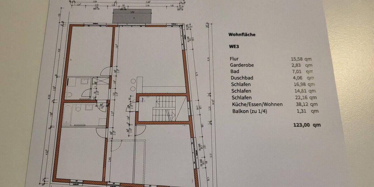 Etagenwohnung Darmstadt Eberstadt - 4 Zimmer, 123 m&sup2;, 1.980&euro; | Angebot:26472785