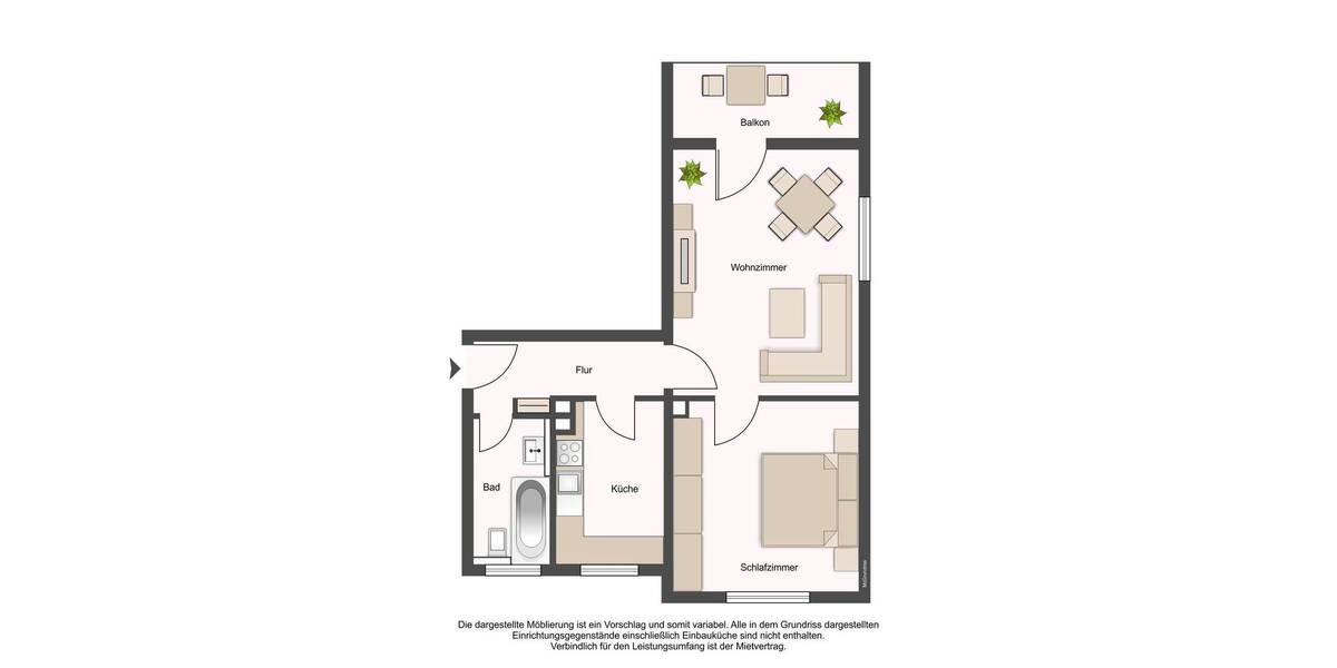Etagenwohnung Heppenheim Unter-Hambach - 2 Zimmer, 46 m&sup2;, 605&euro; | Angebot:26817102
