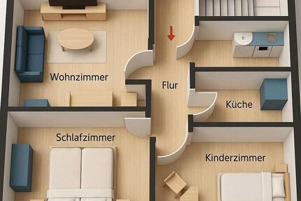 Wohnung Groß-Zimmern Zimmern - 3 Zimmer, 50 m&sup2;, 149.000&euro; | Angebot:26957212