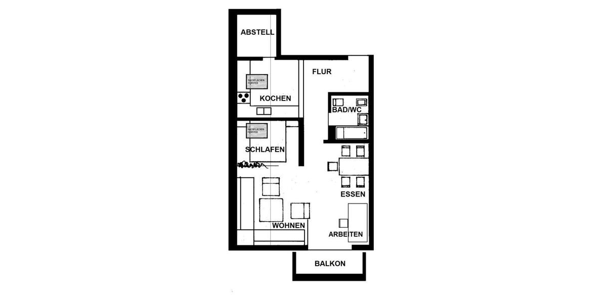 Dachgeschoßwohnung Rüsselsheim am Main - 1 Zimmer, 55 m&sup2;, 770&euro; | Angebot:26491611