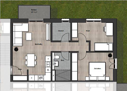 Etagenwohnung Darmstadt / Arheilgen Arheilgen - 3 Zimmer, 70 m&sup2;, 1.650&euro; | Angebot:22722448
