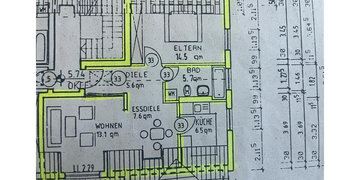 Etagenwohnung Darmstadt Bessungen - 2.5 Zimmer, 53 m&sup2;, 280.000&euro; | Angebot:26374582