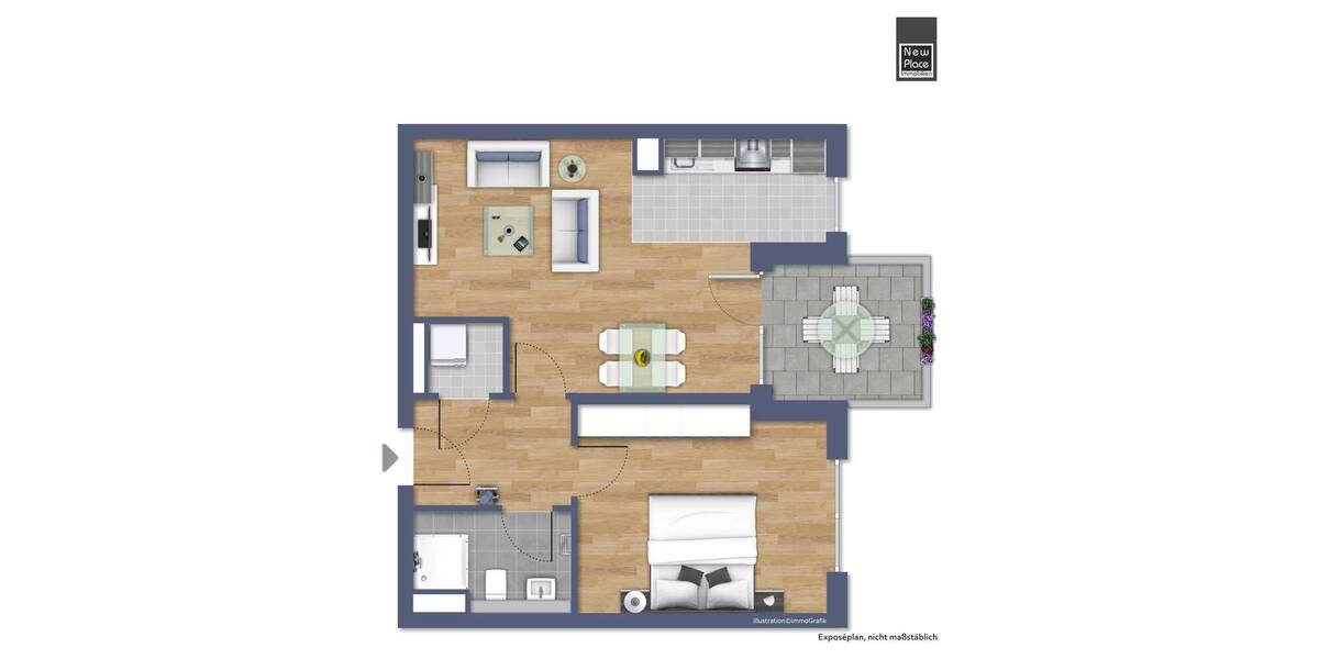 Etagenwohnung Bensheim - 2 Zimmer, 54 m&sup2;, 780&euro; | Angebot:26910472