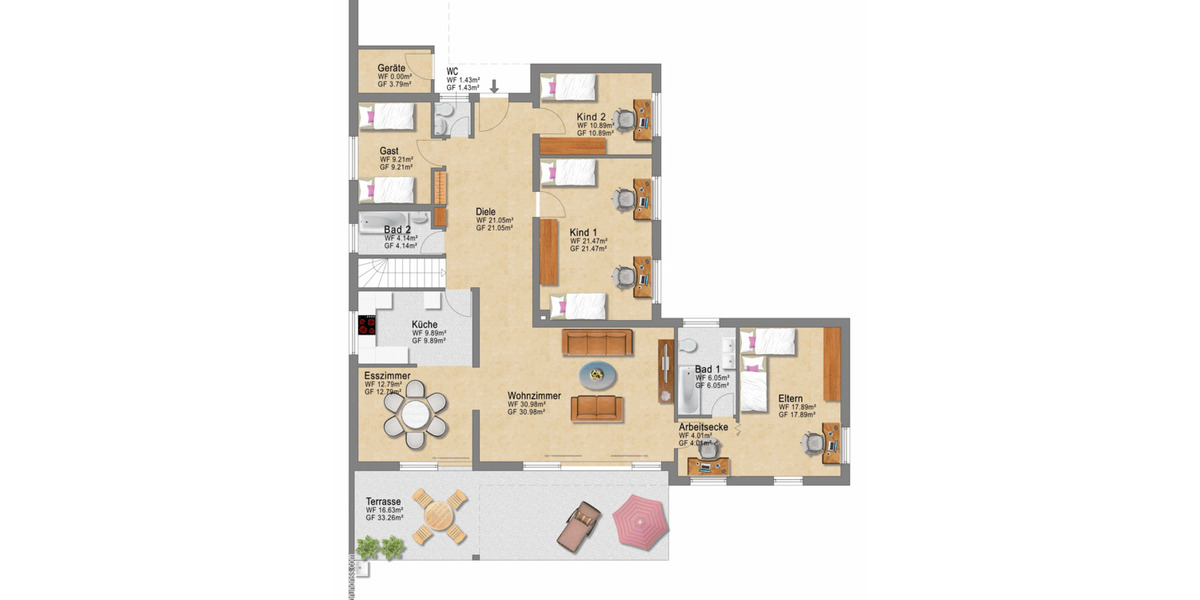 Einfamilienhaus Darmstadt Kranichstein - 5 Zimmer, 166 m&sup2;, 789.000&euro; | Angebot:25374095