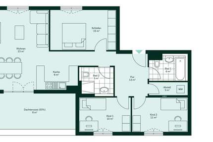 Wohnung Langen - 4 Zimmer, 100 m&sup2;, 591.900&euro; | Angebot:24627200