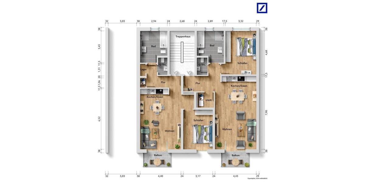 Exklusive Neubau-Obergeschosswohnung in Bestlage! 3 zimmer