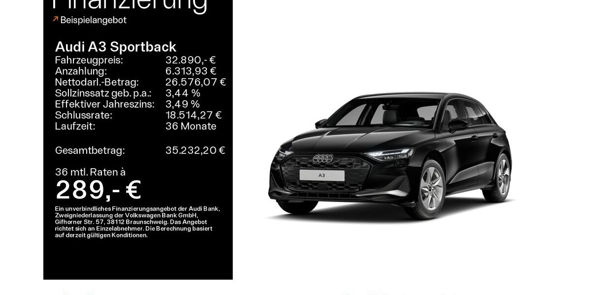 Audi A3 29.417 km 32.890 &euro; Hofheim 65719