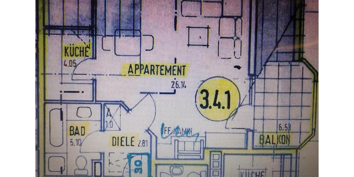 Dachgeschoßwohnung Kriftel - 1 Zimmer, 42 m&sup2;, 820&euro; | Angebot:25209751