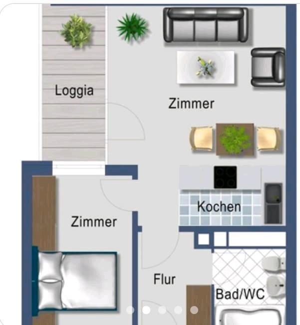 Delux entkernte möblierte Wohnung