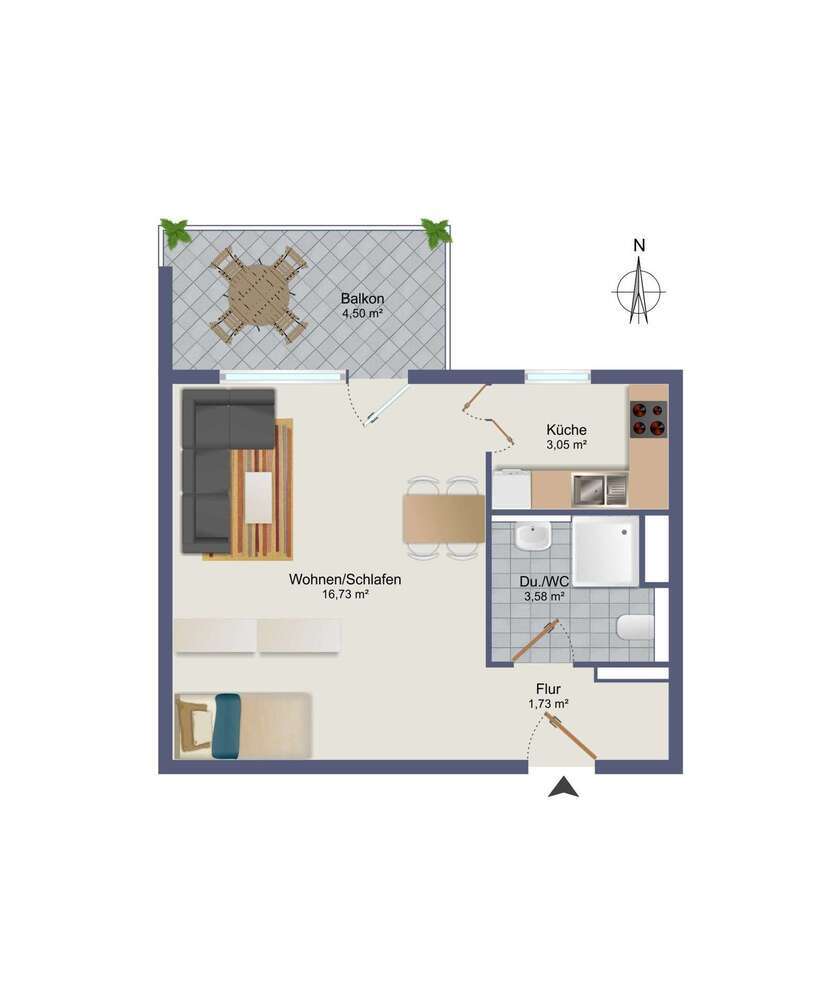 Wohnung zum Kaufen in Neu-Isenburg 98.000 € 28.02 m²