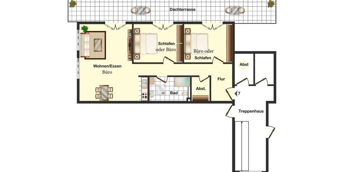 Einfamilienhaus Münster (Hessen) - 3 Zimmer, 90 m&sup2;, 1.050&euro; | Angebot:24815532