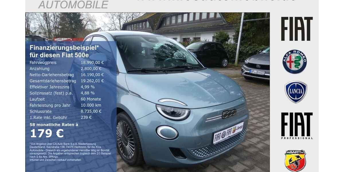 Fiat 500e 22.569 km 18.990 &euro; Dreieich 63303