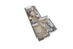 Etagenwohnung Offenbach am Main Bürgel - 2 Zimmer, 46 m&sup2;, 264.960&euro; | Angebot:26891452