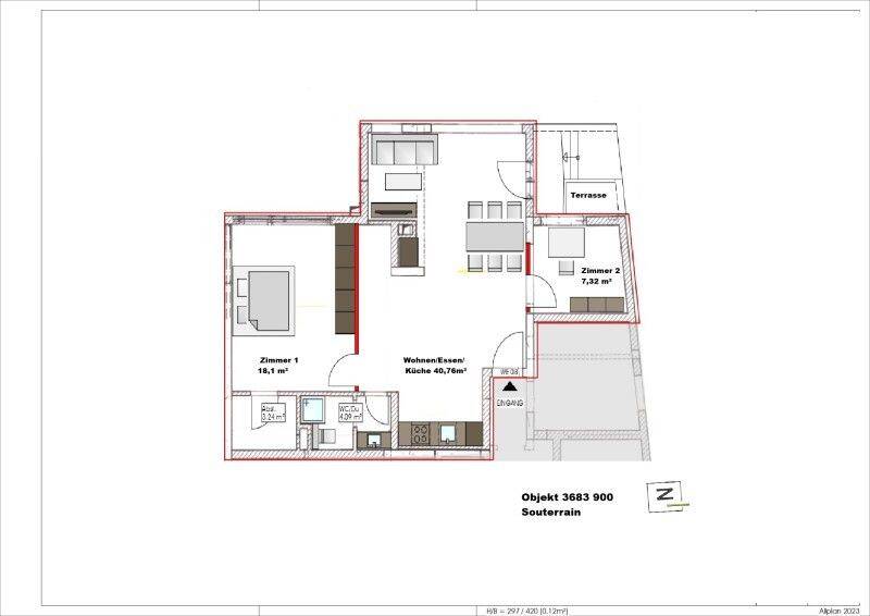 Etagenwohnung Frankfurt am Main Sachsenhausen - 3 Zimmer, 73 m&sup2;, 475.000&euro; | Angebot:26930195