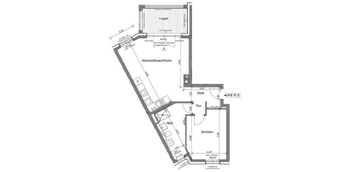 Etagenwohnung Darmstadt Darmstadt-West - 2 Zimmer, 68 m&sup2;, 1.330&euro; | Angebot:26233622